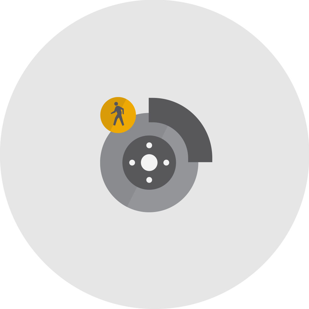 FRONT PEDESTRIAN AND BICYCLIST BRAKING